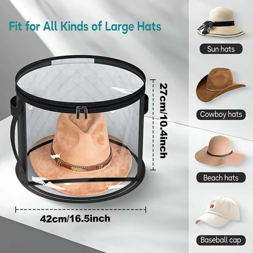 Transparent Hat Storage Box - Picture 2 of 5